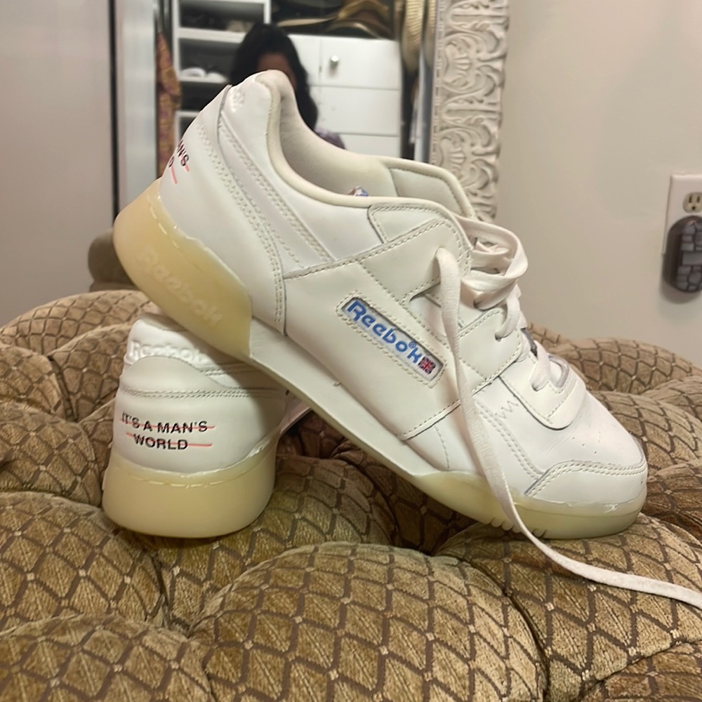 1983 style brand new worn once inside the house Reebok it’s a man’s world… not!